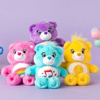 Carebear พวงกุญแจ จี้ตุ๊กตาหมีน่ารัก สีม่วง สีเหลือง สีชมพู มินต์ ของขวัญวันเกิด สําหรับห้อยกระเป๋า (14 ซม.)