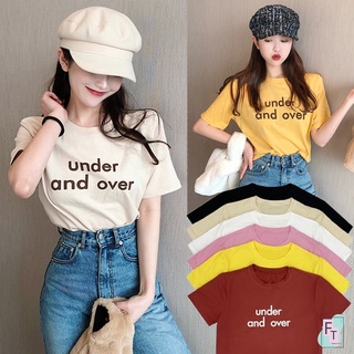 💢FT อินเทรนด์💢เสื้อยืดผ้านิ่มเด้ง 6 สี สกรีนลาย under and over