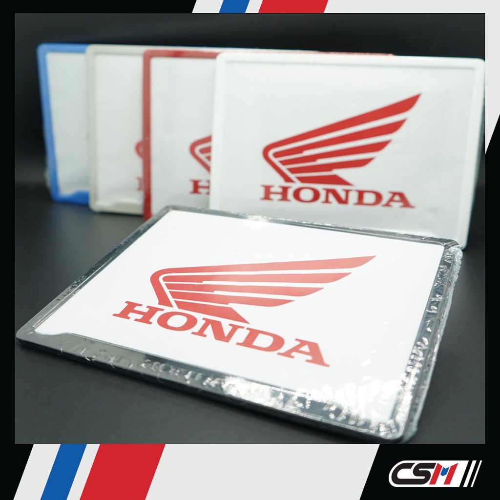 กรอบป้ายทะเบียนมอเตอร์ไซค์-honda-แบบที่-2-ของแท้-100-จากฮอนด้า