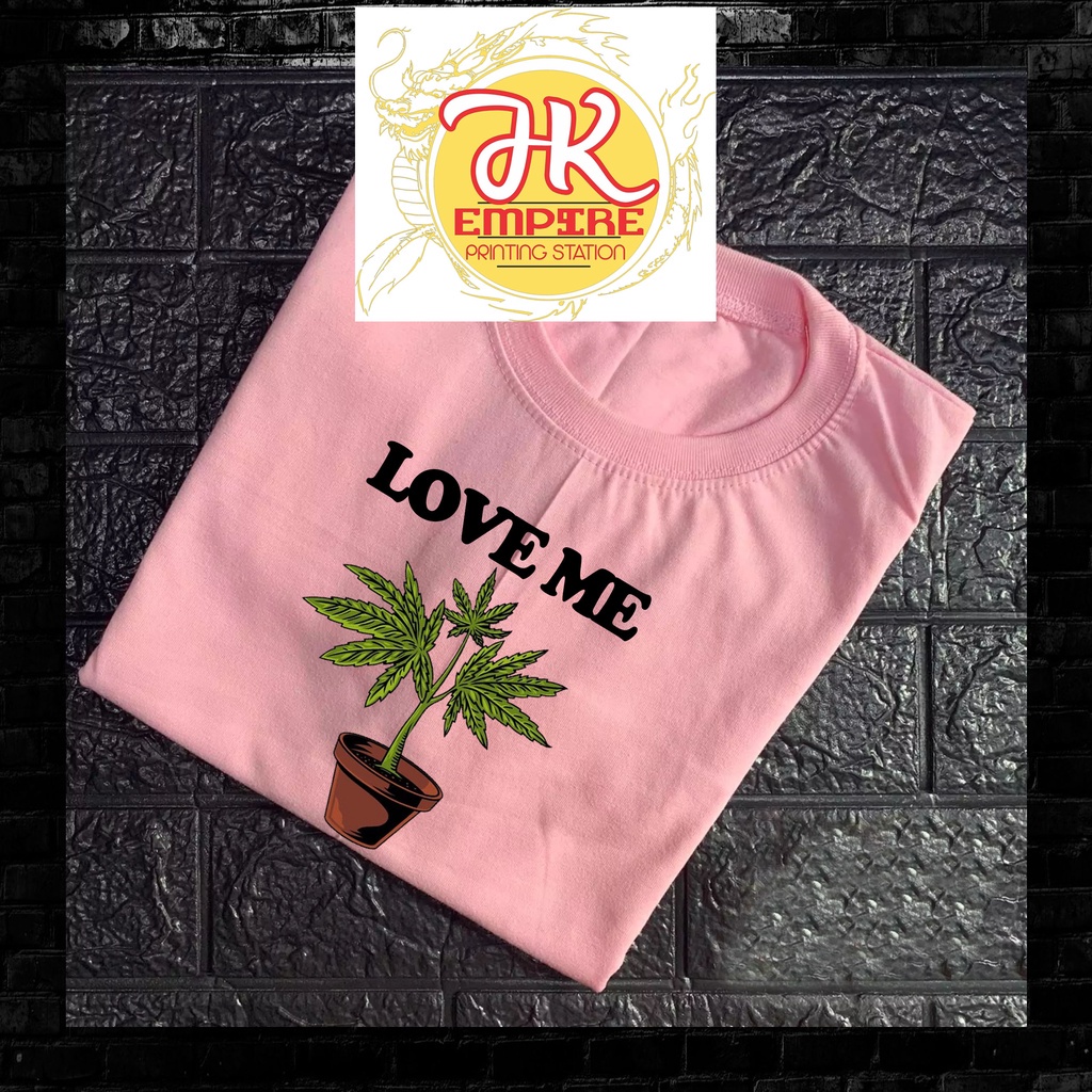 เสื้อยืดชาย-เสื้อยืด-เสื้อแฟชั่นผญ-sexy-ฮ่องกง-เสื้อempire-love-me-weed-plant-design-logo-t-tee