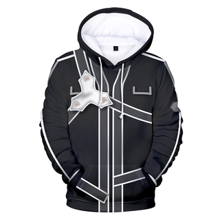 ภาพขนาดย่อของสินค้าAutumn Sword Art Online Hoodie Kirigaya Kazuto Coat ชุดคอสเพลย์แจ็คเก็ต