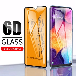 6D คลุมทั้งหมดกระจกนิรภัย Samsung Galaxy A54 A34 A14 A04 A04e A04s A53 A73 A13 A03 A03s A23 A33 A52 A52s A72 A32 A42 A22 A12 A02 A02s A11 A21s A31 A51 A71 A10 A10s A20 A20s A30 A30s A50 A50s M11 ป้องกันหน้าจอ HD ฟิล์ม