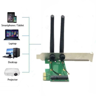 ภาพหน้าปกสินค้าการ์ดเครือข่ายไร้สาย Wifi Mini Pcie ไปยังอะแดปเตอร์เดสก์ท็อป Pci-E 1X ขายร้อน ที่เกี่ยวข้อง