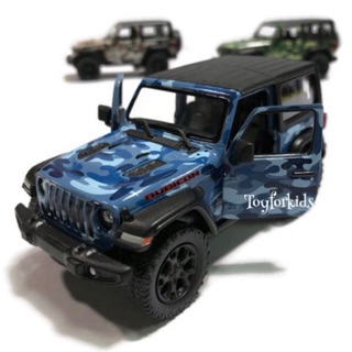 สินค้า ✨โมเดลรถ All New Jeep Wrangler 2018✨ ลายทหาร มีหลังคา โมเดลรถเหล็ก