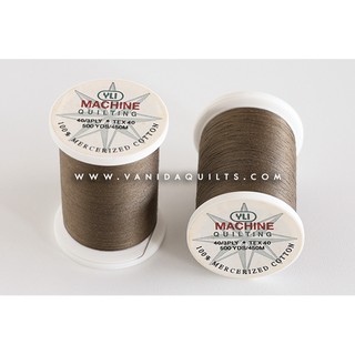 ด้ายคอตตอนเย็บจักร ด้ายควิลท์สีพื้น ของYLI อเมริกาMade in USA หลอดละ 500 หลา No.29 สีน้ำตาลเข้ม Taupe (YLI244_50_029)