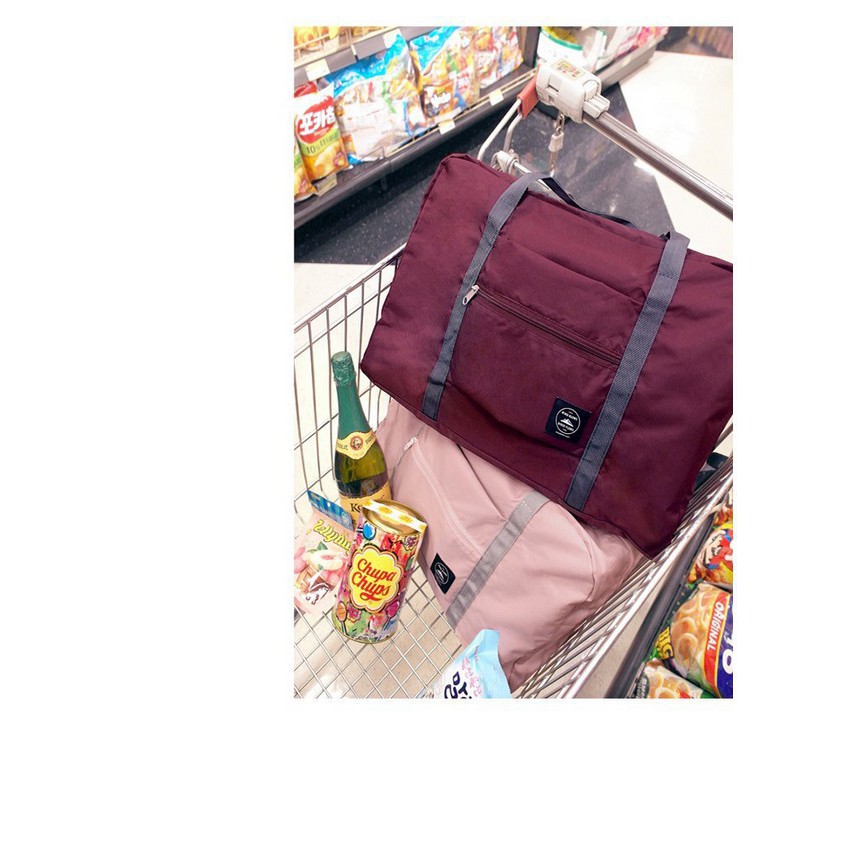 ภาพสินค้าAm Bag กระเป๋าเดินทาง พับเก็บได้สไตล์เกาหลี พกพาง่าย มี4สีให้เลือก จากร้าน ambag. บน Shopee ภาพที่ 2