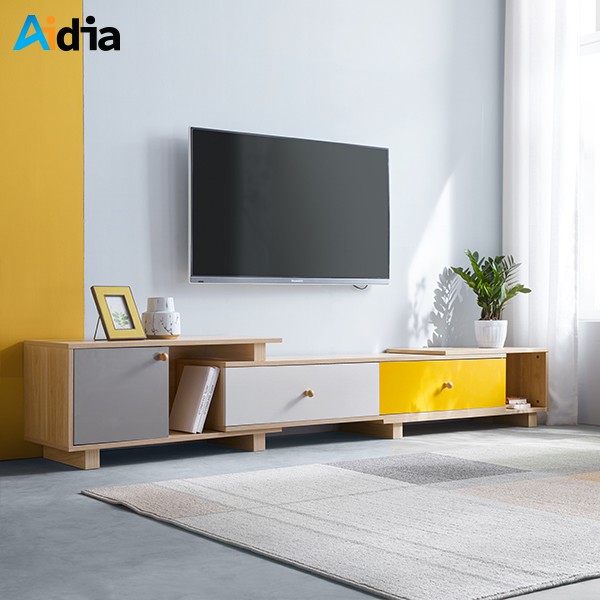 aidia-ชั้นวางทีวีสไตล์นอร์ดิกส์-พร้อมลิ้นชักและช่องเก็บของ-w43x193-235xh44-cm-ตู้วางทีวี-โต๊ะวางทีวี-ตู้วางทีวีมินิมอล