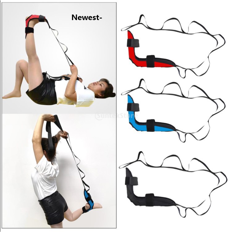 ภาพหน้าปกสินค้าYoga Stretch Strap Physical Flexibility Pilates Stretching Belt Padded Loop