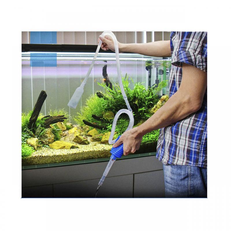 Aquarium Fish Tank Cleaner Vacuum Pump Hourglass Filter Simple Fish