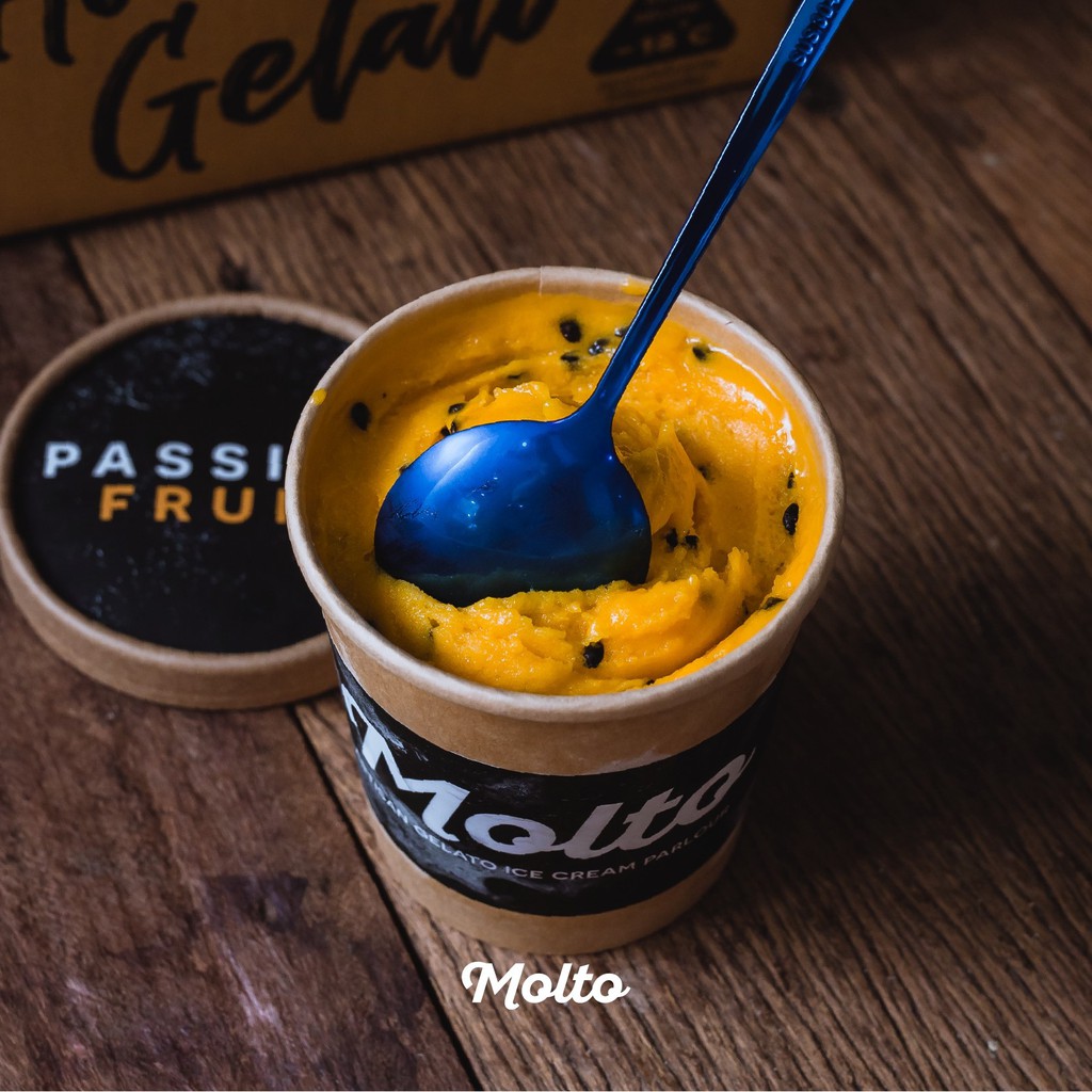 ภาพหน้าปกสินค้าPassion Fruit (ไอศกรีม มะม่วงเสาวรส 1 ถ้วย 16 oz.) - Molto premium Gelato