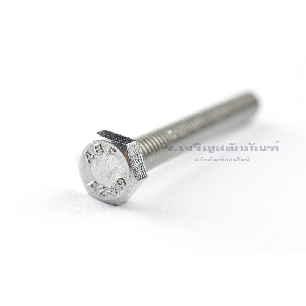 ราคาและรีวิวน็อตหัวเหลี่ยมสแตนเลส M6 (แพ็คละ 10 ตัว) (แท้เกรด SS304) เบอร์ 10 10 ทุกความยาว 35-60 mm A2-70