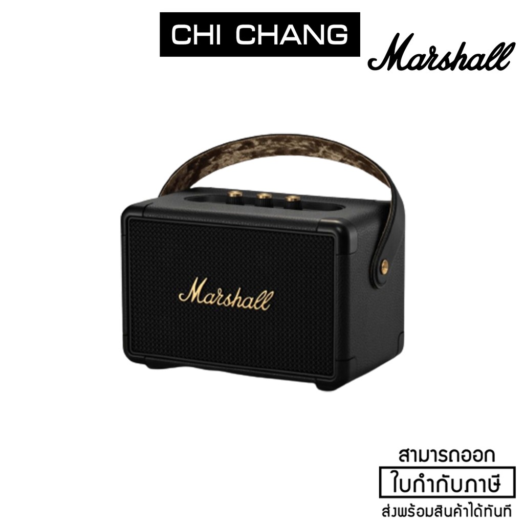 ของแท้ประกันศูนย์ไทย-marshall-ลำโพงบลูทูธ-marshall-kilburn-ii-black-amp-brass