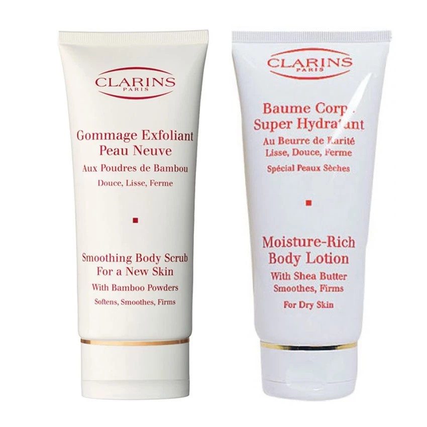 clarins-moisture-rich-bodylotion-with-sheer-butter-for-dry-skin-100ml-clarins-smoothing-body-scrubfor-a-newskin-100ml