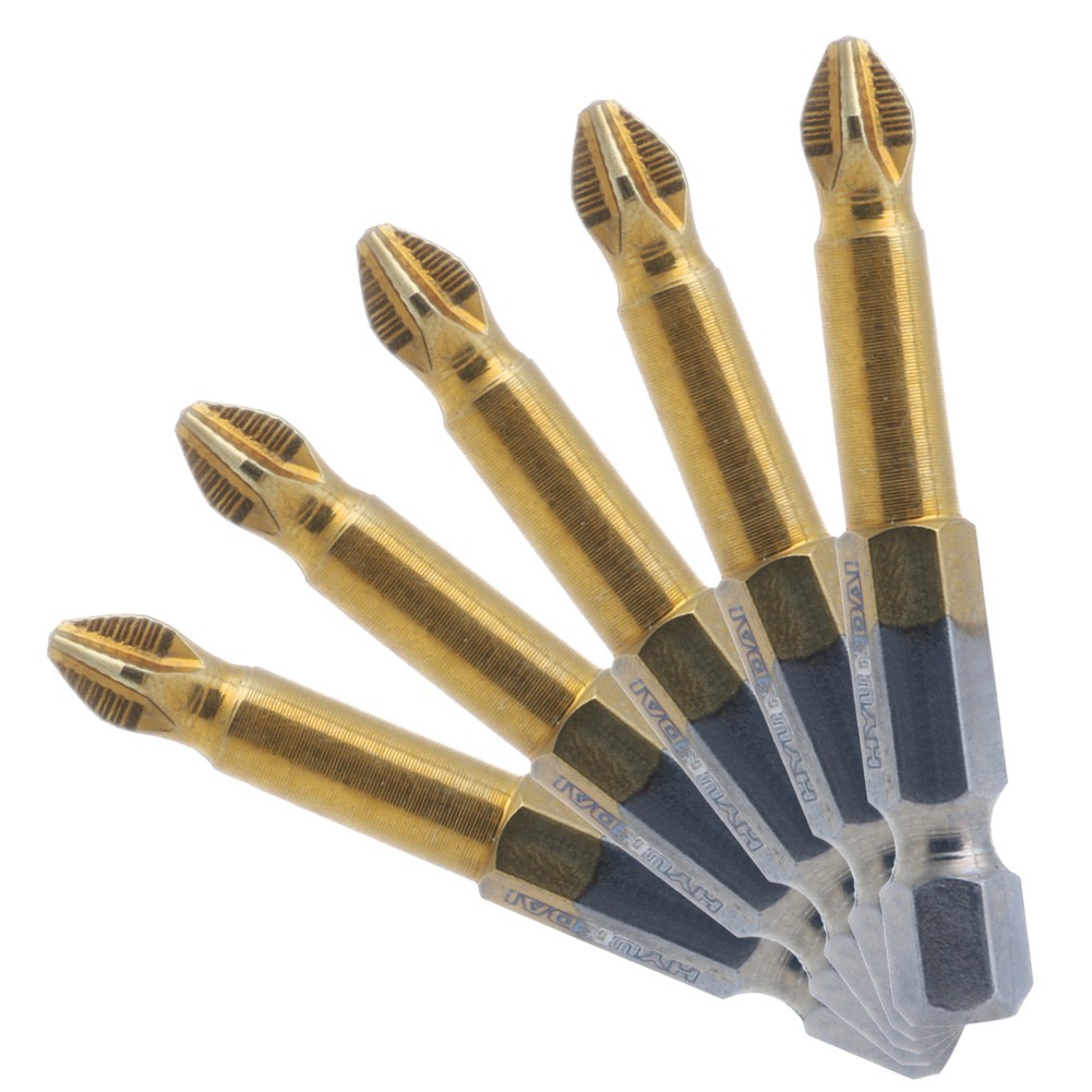 ดอกไขควงไฟฟ้าเคลือบไทเทเนียม-1-4-hex-shank-ph-2-50-มม-5-ชิ้น