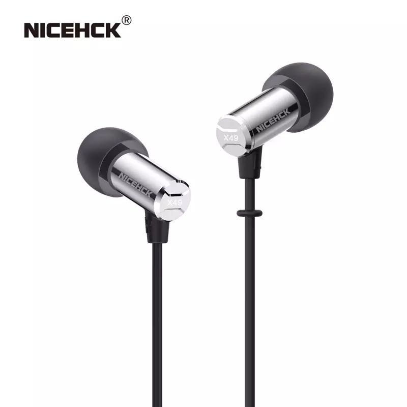 nicehck-x49-single-ba-balanced-armature-driver-mini-earbud-hifi-metal-in-ear-monitor-sleep-game-dj-music-wired-mic-earphone
