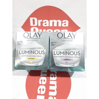 50 ml Olay Luminous โอเลย์ ลูมินัส (หรือ White Radiance เดิม) Light Perfecting Day Cream SPF15 และ Night Cream
