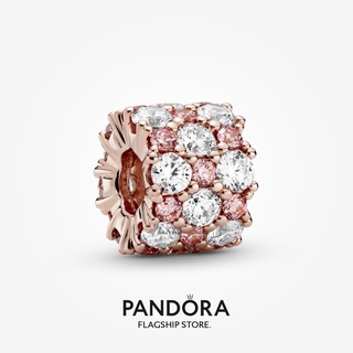 Pandora ชาร์มประกายสีชมพู และใส DIY สําหรับของขวัญวันเกิดผู้หญิง p825