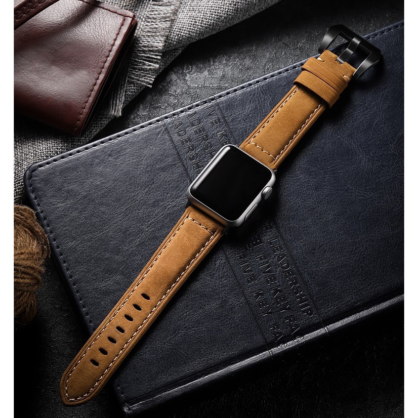 ภาพสินค้าสายนาฬิกา applewatch สายหนังพรีเมี่ยม Apple Watch Band ยาว 41 45 42, 44, 40, 38 มม. สำหรับ iWatch Series 7 6 5 4 3 2 1 Apple Watch SE มีทุกขนาด สาย applewatch 7 จากร้าน fortunetimes02.th บน Shopee ภาพที่ 8