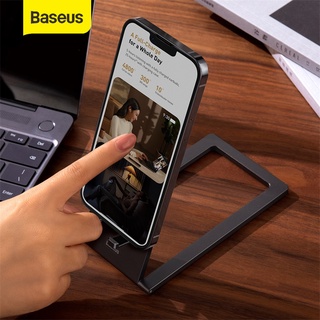 Baseus ที่วางโทรศัพท์มือถือ แบบโลหะ กันลื่น พับได้ บางพิเศษ สําหรับแท็บเล็ต iPad TV