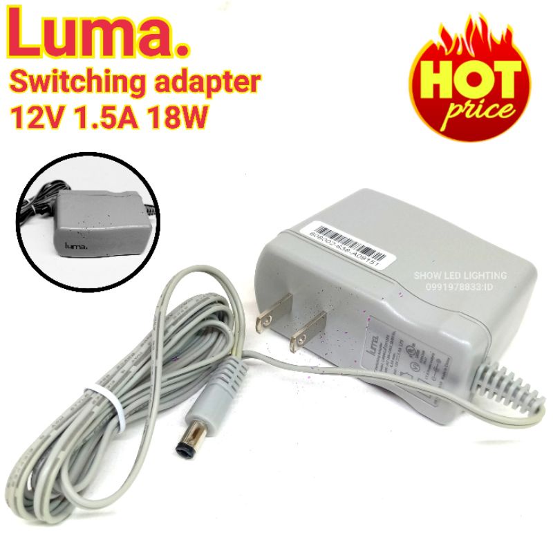 สวิทชิ่ง-adapter-luma-12v1-5a-18w-switching-power-supply-สวิตชิ่งพาเวอร์ซัพพลาย-หม้อแปลงไฟ-อะแด็บเตอร์แปลงไฟ