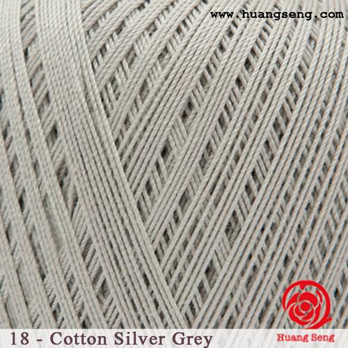 ภาพหน้าปกสินค้าMercerized cotton crochet silver grey