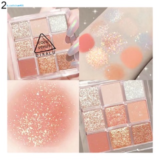 Farfi  9 Colors Lasting Pearlescent Matte Eyeshadow Palette Glitter Powder Cosmetic