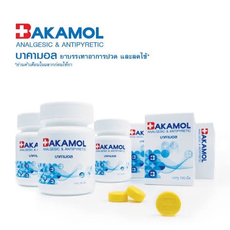 ภาพหน้าปกสินค้า(ล็อตใหม่สุด 2/4/26) BAKAMOL 500 mg  บาคามอล พาราเซตามอล 500 มิลลิกรัม