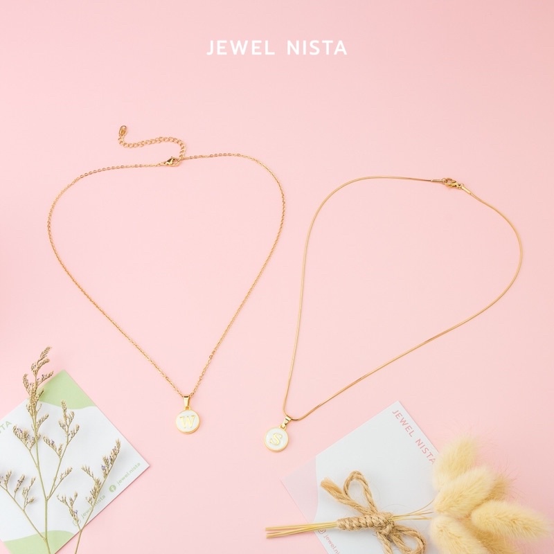 ภาพสินค้าalphabet necklace สร้อยคอตัวอักษร จากร้าน jewel.nista บน Shopee ภาพที่ 5