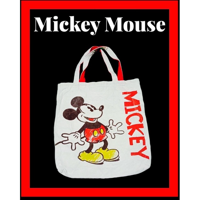 กระเป๋าผ้า-mickey-mouse-vintage-มือสอง