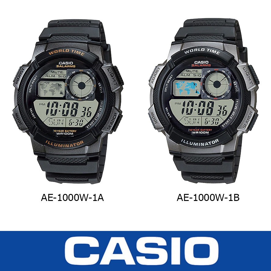 Casio 10 cheap year battery wr100m