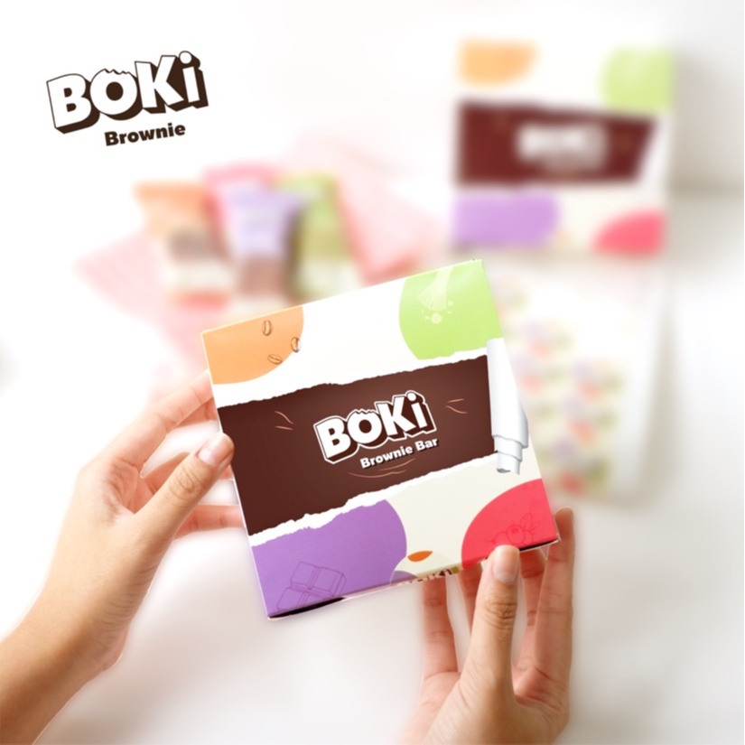 ภาพหน้าปกสินค้าBrownie Set (9 ชิ้น) บราวนี่เนื้อหนึบ 4 รสชาติ เหมาะเป็นของขวัญ ขนมช็อกโกแลต BOKI Brownie Box Set จากร้าน snack2go.thailand บน Shopee