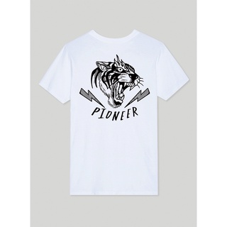 เสื้อยืดเเนวสตรีท เวอร์ชั่นเกาหลี Lightning Tiger #22025-1 BW1