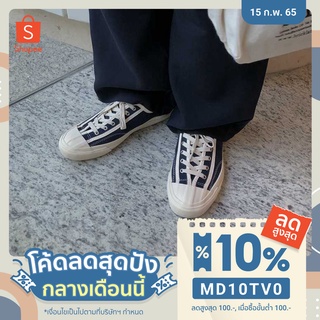 [ใส่โค้ด MDIWA15 ลดสูงสุด 150]  พร้อมส่งจากไทย รองเท้าผ้าใบ สไตล์ญี่ปุ่นยุค 60’s