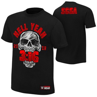 เสื้อยืด เสื้อมวยปล้ำ เก็บเงินปลายทางได้ Stone Cold Steve Austin Hell Yeah ไซส์ M