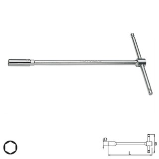 UNIOR 196/1A1 บ๊อกยาวตัวที 11 mm.(196A1) ด้ามจับเลื่อนได้