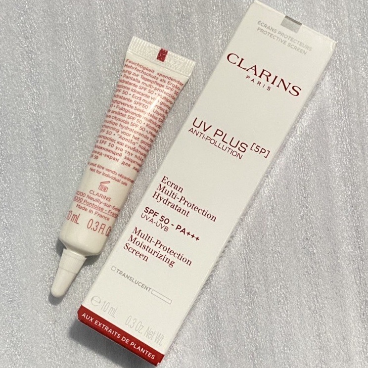 clarins-uv-plus-anti-pollution-spf50-pa-multi-protection-moisturizing-screen-10ml-translucent-ครีมกันแดดอันดับหนึ่ง