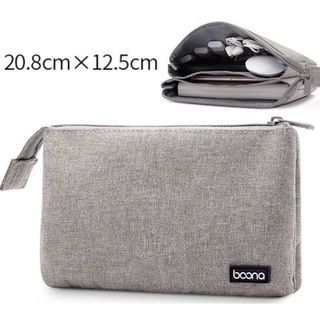 กระเป๋าIT HDD ใส่มือถือ เก็บอุปกรณ์ โน๊ตบุ๊ค หูฟัง 129 ฿  2 สี กันน้ำ กันฝุ่น ขนาดใหญ่ 20.8 X 12.5 CM.กระเป๋าจัดระเบียบ