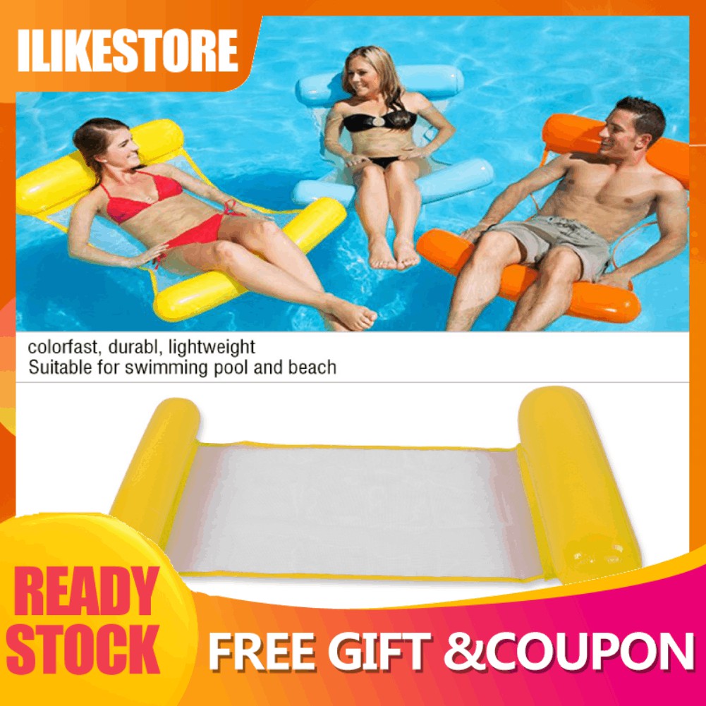 ภาพหน้าปกสินค้าInflatable เตียงลอยตัว Lounge เก้าอี้ Drifter สระว่ายน้ำห่วงยางชายหาดสำหรับผู้ใหญ่ เบาะนอนแบบเป่าลม ใช้ได้กับเด็กและผู้ใ