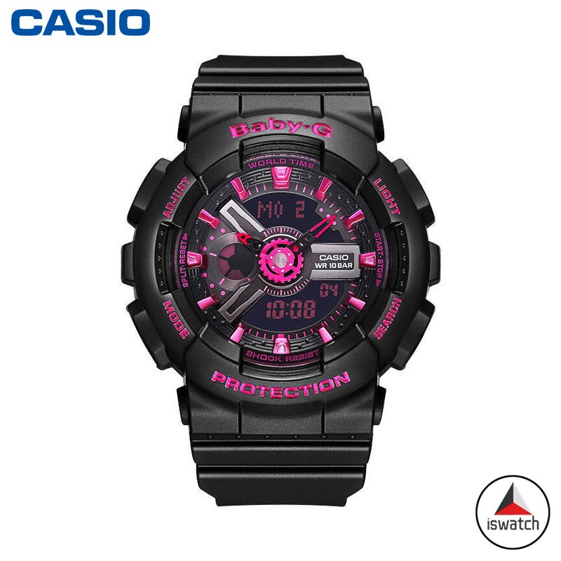 ขายดี-casio-baby-g-ba-111-1a-นาฬิกาข้อมืออิเล็กทรอนิกส์-กันน้ํา-สไตล์สปอร์ต-สําหรับผู้หญิง