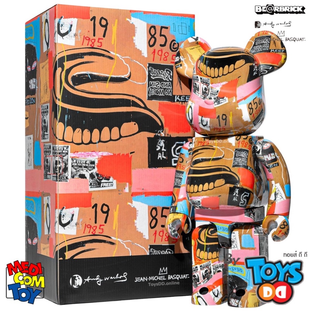 【新品】1000%AndyWarhol×JEAN-MICHEL #2 Be@rbrick 1000%, 400% & 100% Andy Warhol x JEAN-MICHEL BASQUIAT #2