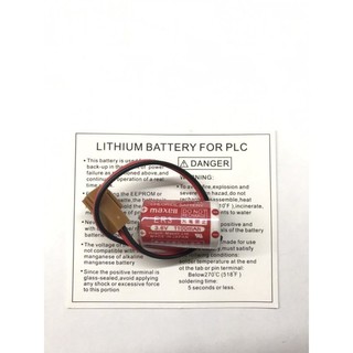 ถูกสุด! ER3 / 3.6V 1100mAh Maxell (แจ็คน้ำตาล) แบตเตอรี่  PLC Lithium Battery for PLC ออกบิลภาษี