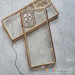 เคส Samsung A53 5g A22 4g Tpu ใส เสริมมุม กันกล้อง คลุมเลนส์ กันตก ขอบเงา ขอบทอง โครเมียม ล้อมเพชร