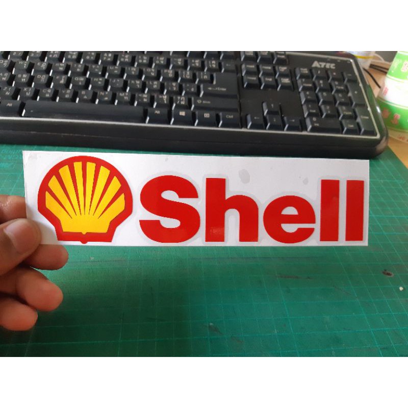 สติ๊กเกอร์งานไดคัท-shell-โลโก้สะท้อนแสง