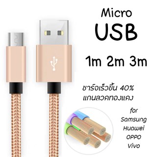 ภาพขนาดย่อสินค้าSKY สายชาร์จ MicroUSB 1ม.2ม.3ม. สายชาร์จแอนดรอยด์ MicroUSB Charge Cable Android Huawei Oppo Vivo