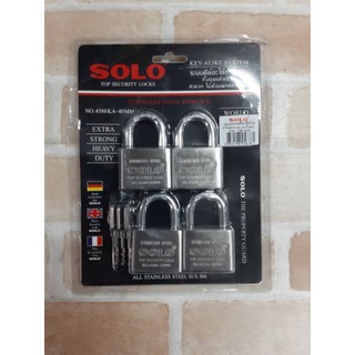 SOLO กุญแจคีย์อะไล้ท์ รุ่น 4588(Stainless Steel)- 40 มม.(4 ตัวชุด)