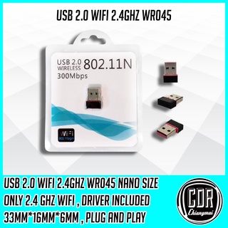 ตัวรับสัญญาณ Wifi 2.4Ghz USB 2.0 Adapter WiFi Wireless WR045 แบบไม่มีเสา nano size (ของแท้)