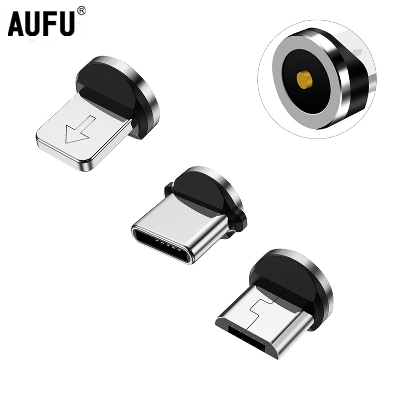 aufu-ปลั๊กแม่เหล็ก-ทรงกลม-type-c-micro-usb-c-ชาร์จเร็ว-อะแดปเตอร์โทรศัพท์-type-c-ปลั๊กชาร์จแม่เหล็ก-ไม่มีสาย-usb