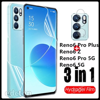 3 in 1 Hydrogel Film On For Oppo Reno6 Pro Plus 5G Z Screen Protector Lens Films For Oppo Reno 6 Pro Z Protective Film
