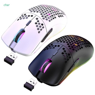 char XYH80 Hollow-out Honeycomb 2.4GHz Wireless Gaming Mouse 4 Gear 3200 DPI RGB Lighting Mice for PC Laptop