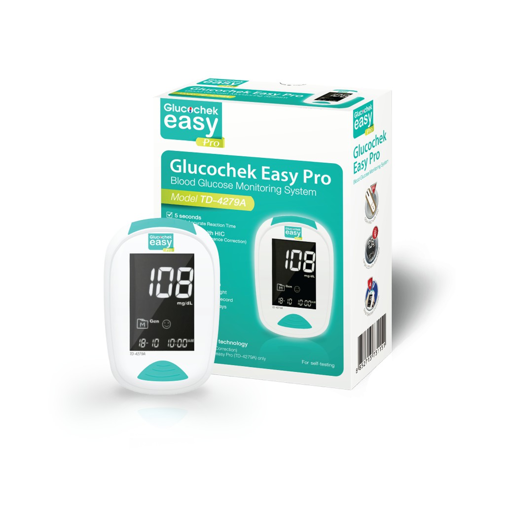 Glucochek Easy Pro Meter เครื่องตรวจวัดระดับน้ำตาล (ไม่รวมแถบตรวจ ...
